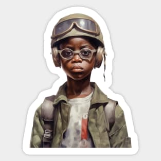 Military Minded Street Soldier Urban Warrior Black Boy Sticker